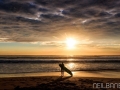 Dee Why Longboarder watching the Sunrise