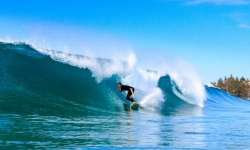 Lloyd pulling into a closeout Dee Why Beach